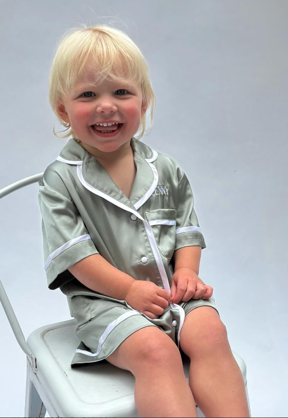 Kids Personalised Pyjamas - Sage