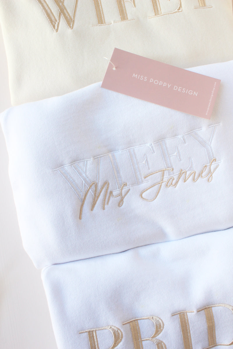 Personalised Wifey Loungewear Sweater