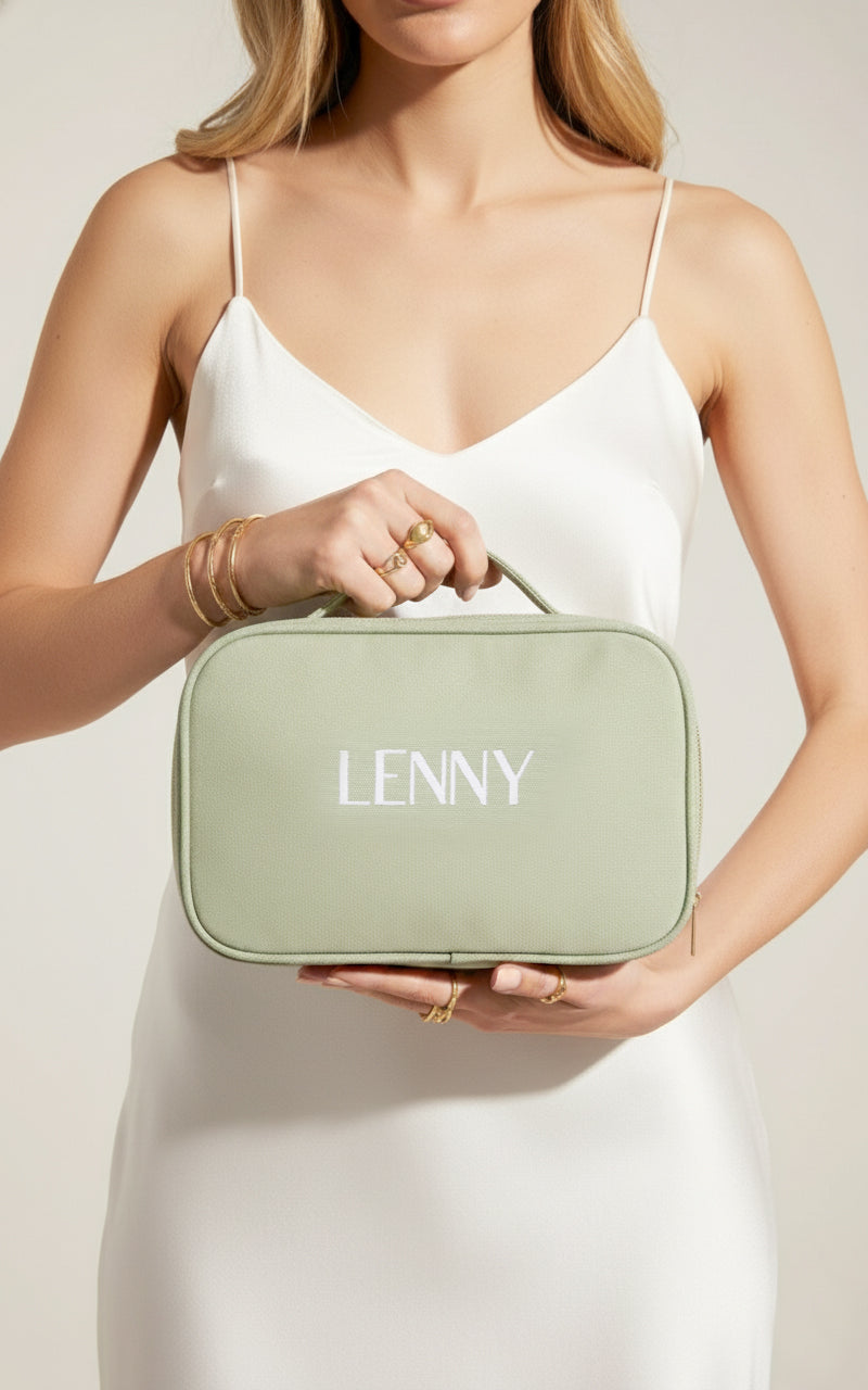 Personalised Vanity Bag - Sage