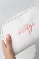 Personalised Makeup Bag White | Embroidered Bags