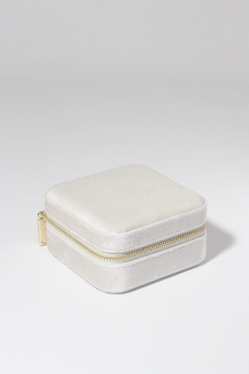 White Velvet Jewellery Case