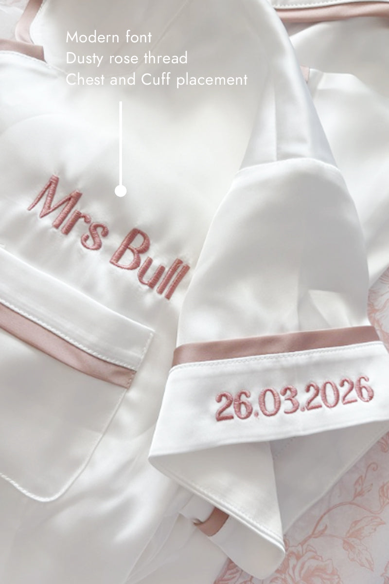 Bella Premium Satin PJ Set | Dusty Rose