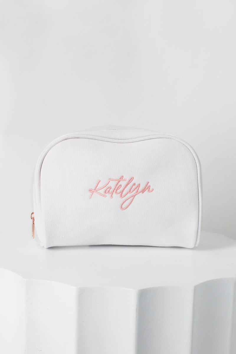 Personalised Makeup Bag White