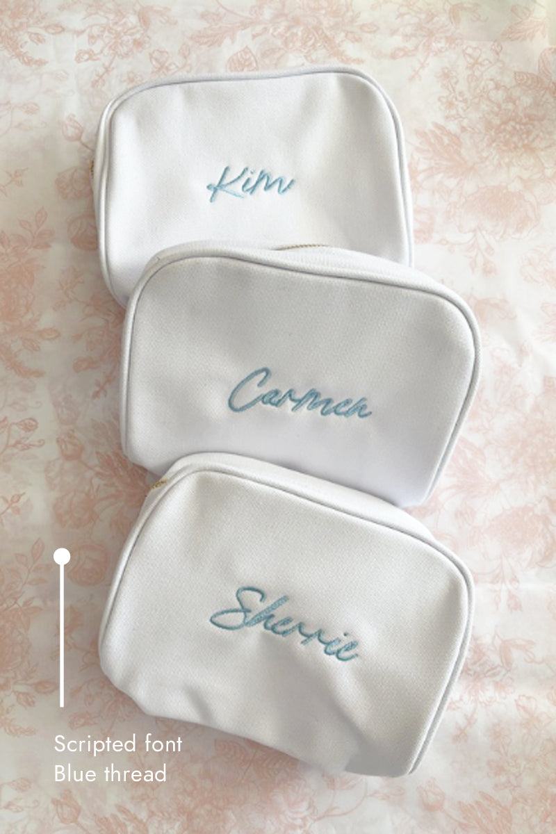 Personalised Makeup Bag White