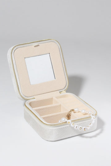 White Velvet Jewellery Case