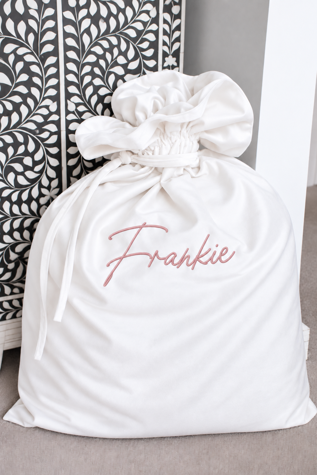 Personalised Velvet Christmas Sack with name