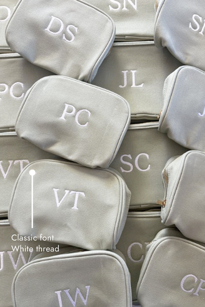 Personalised Vanity Bag - Sage