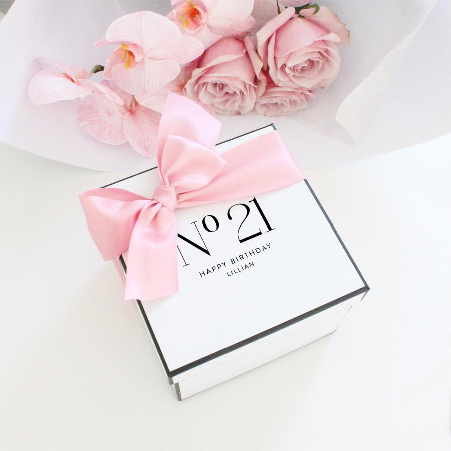 Birthday Personalised Gift Box- Square - Miss Poppy Design