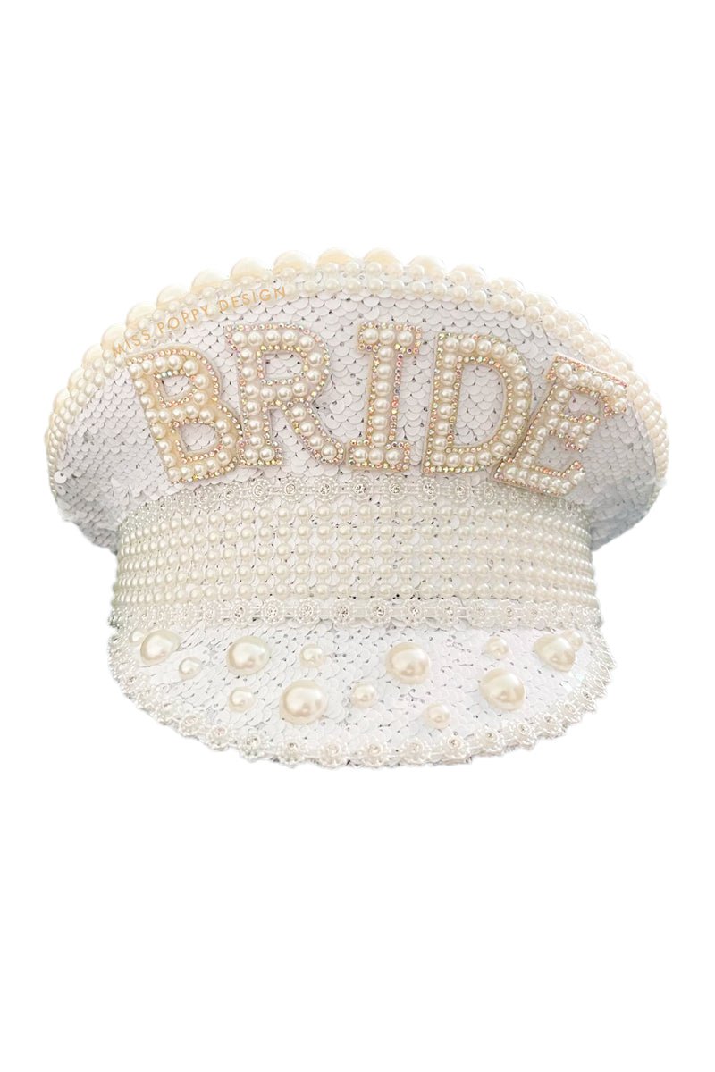 Pearl Bridal Hat | Military Bride Cap | Hens Hat