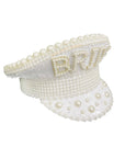 Bride Military Hat- Pearl