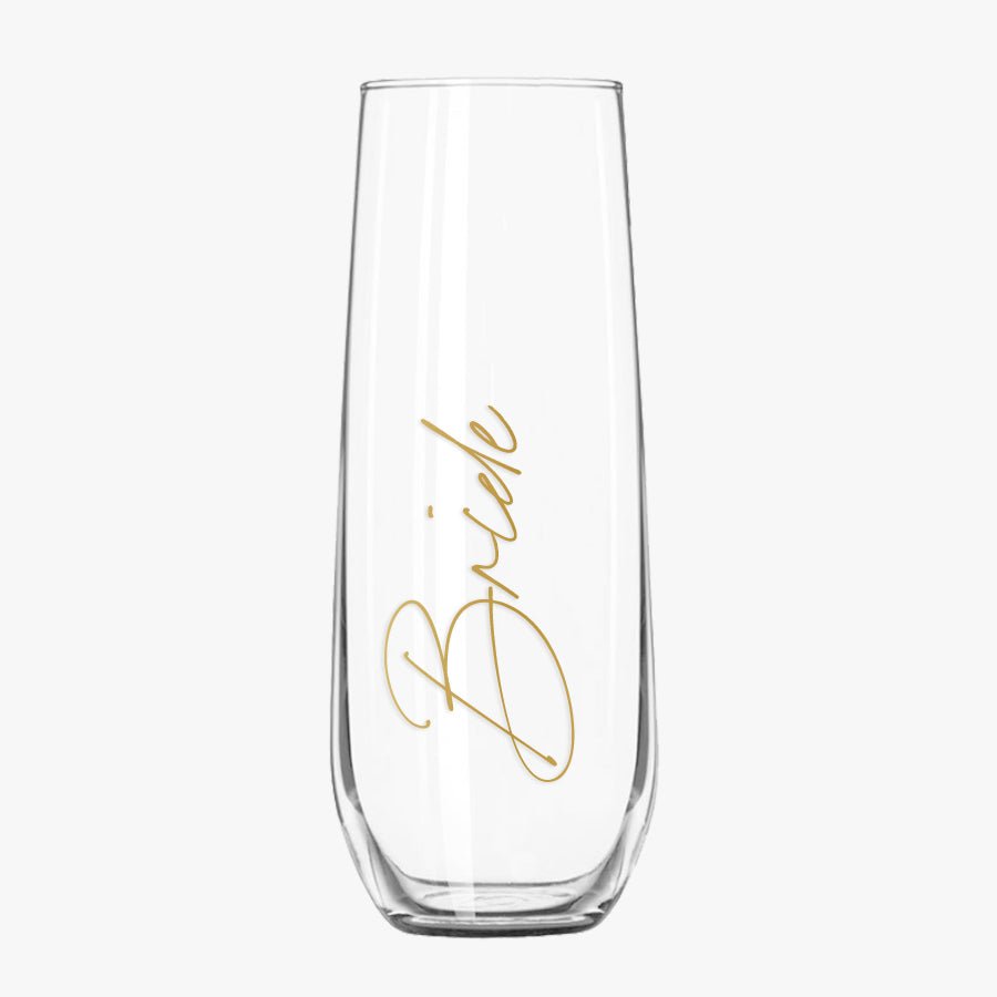 Stemless Champagne Flutes - Bridal Party