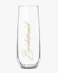 Stemless Champagne Flutes - Bridal Party