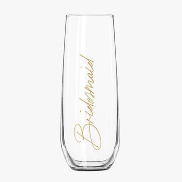 Stemless Champagne Flutes - Bridal Party