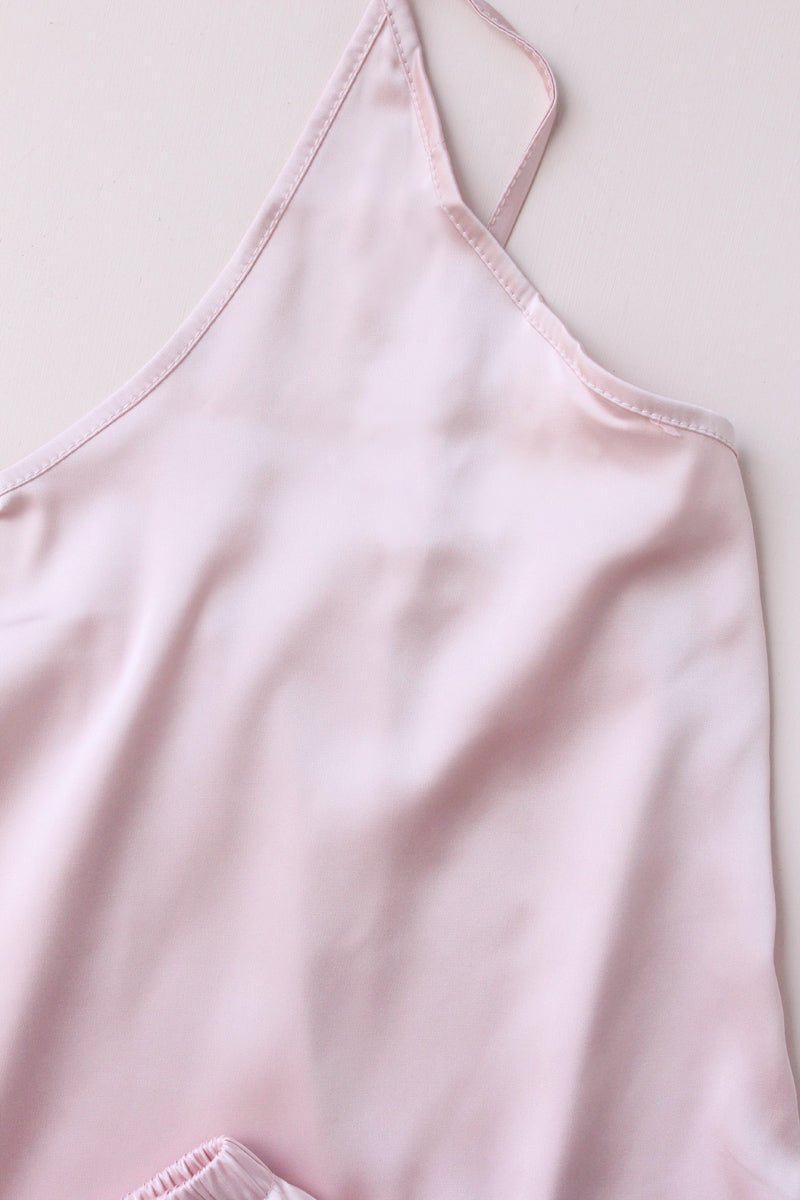 Evalie Personalised Ruffle Cami Set - Dusty Rose