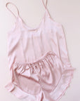 Evalie Personalised Ruffle Cami Set - Dusty Rose