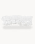 White Hearts Wedding Garter