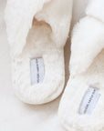 Fluffy Bridal Slippers - White