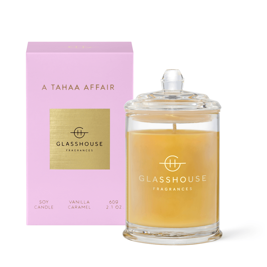 Glasshouse Fragrances 60g A TAHAA AFFAIR Candle