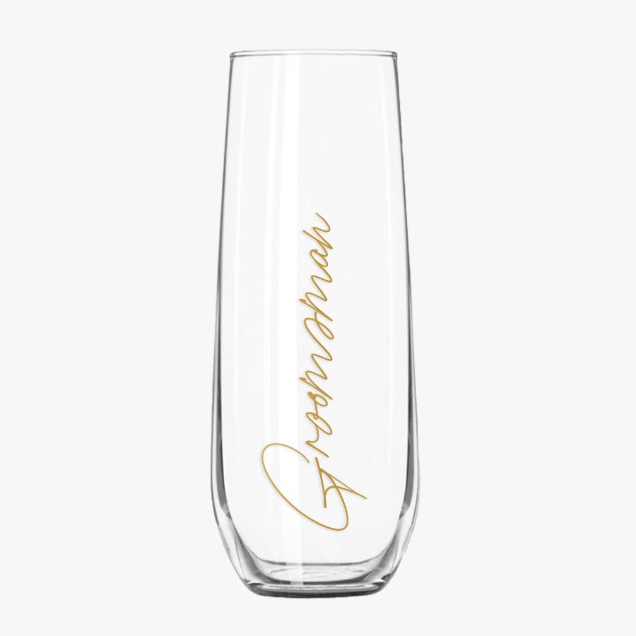 Stemless Champagne Flutes - Bridal Party
