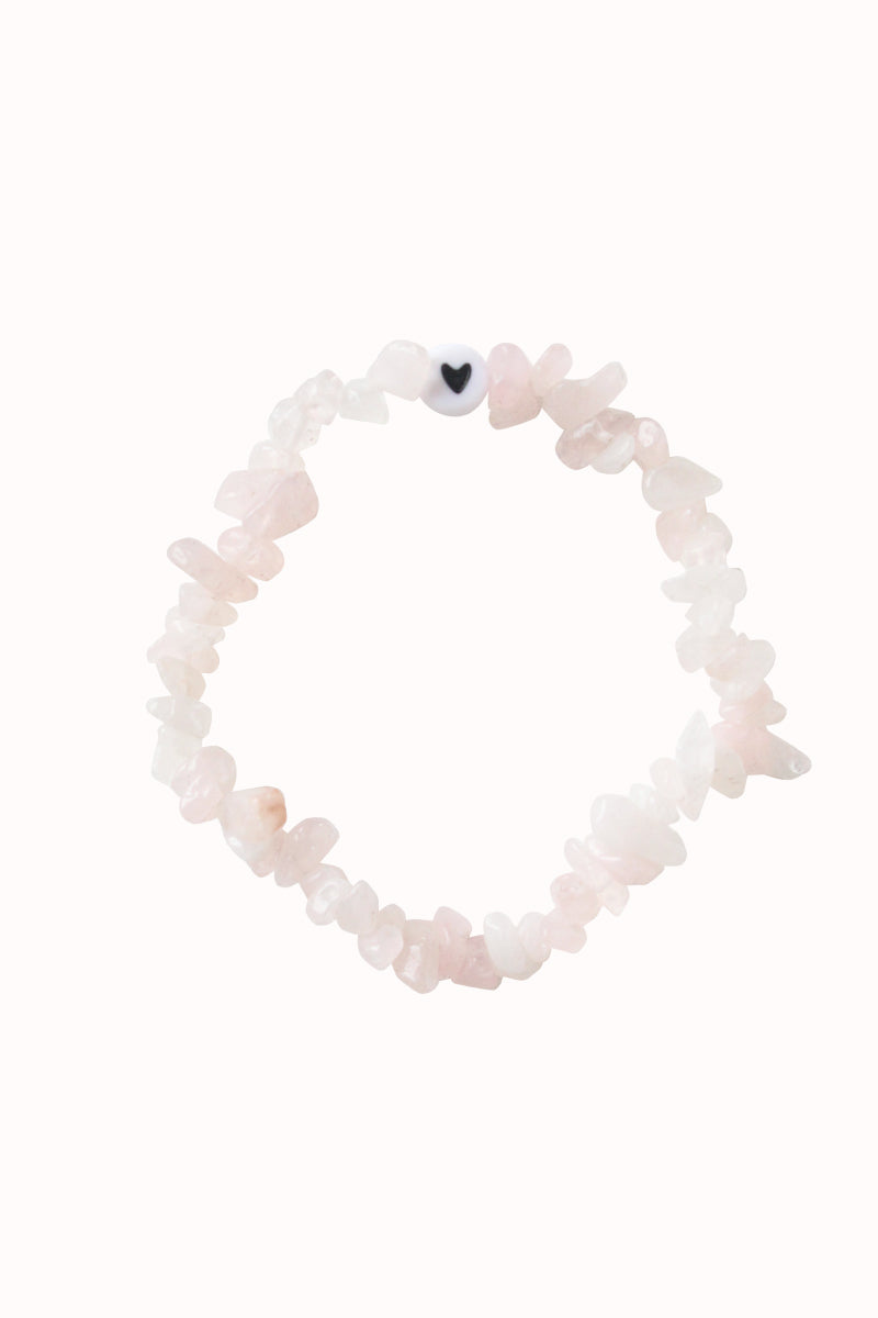 Heart Rose Quartz Bracelet