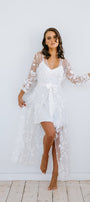 Lace Bridal Robe | Wedding Getting Ready Robe | Bridal Robe
