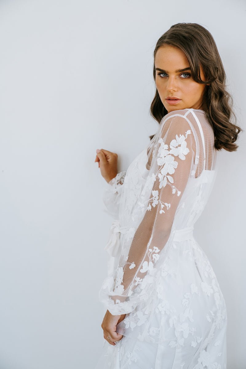 Lace Bridal Robe | Wedding Getting Ready Robe | Bridal Robe