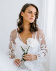 Lace Bridal Robe | Wedding Getting Ready Robe | Bridal Robe