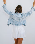 Embellished Bridal Denim Jacket | Bride Denim Jacket | Personalised Denim Jacket