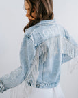 Embellished Bridal Denim Jacket | Bride Denim Jacket | Personalised Denim Jacket