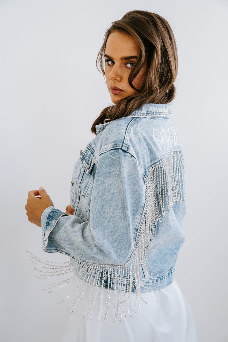 Embellished Bridal Denim Jacket | Bride Denim Jacket | Personalised Denim Jacket