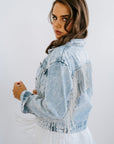 Embellished Bridal Denim Jacket | Bride Denim Jacket | Personalised Denim Jacket