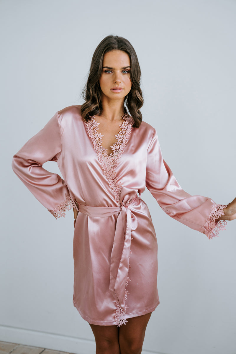 Harriett Satin Bridesmaid Robe