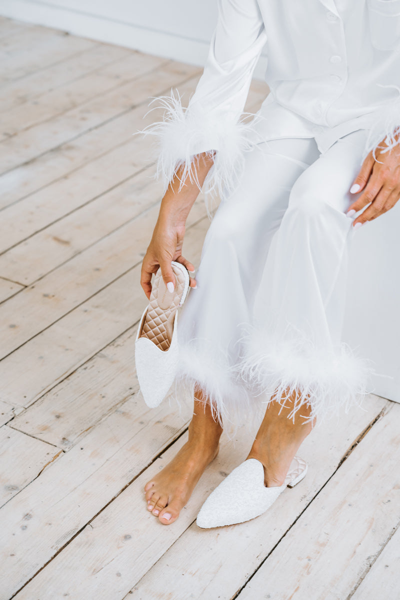 Bridal Slippers | Slippers for the Bride | Bride Slippers