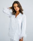 Feather Trim Pyjama Set