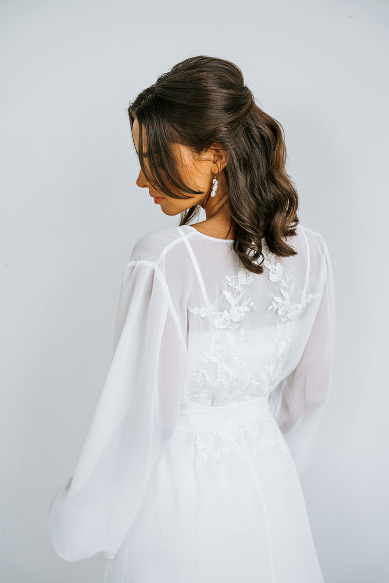 Bridal Robe | Getting Ready Robe | Long White Robe