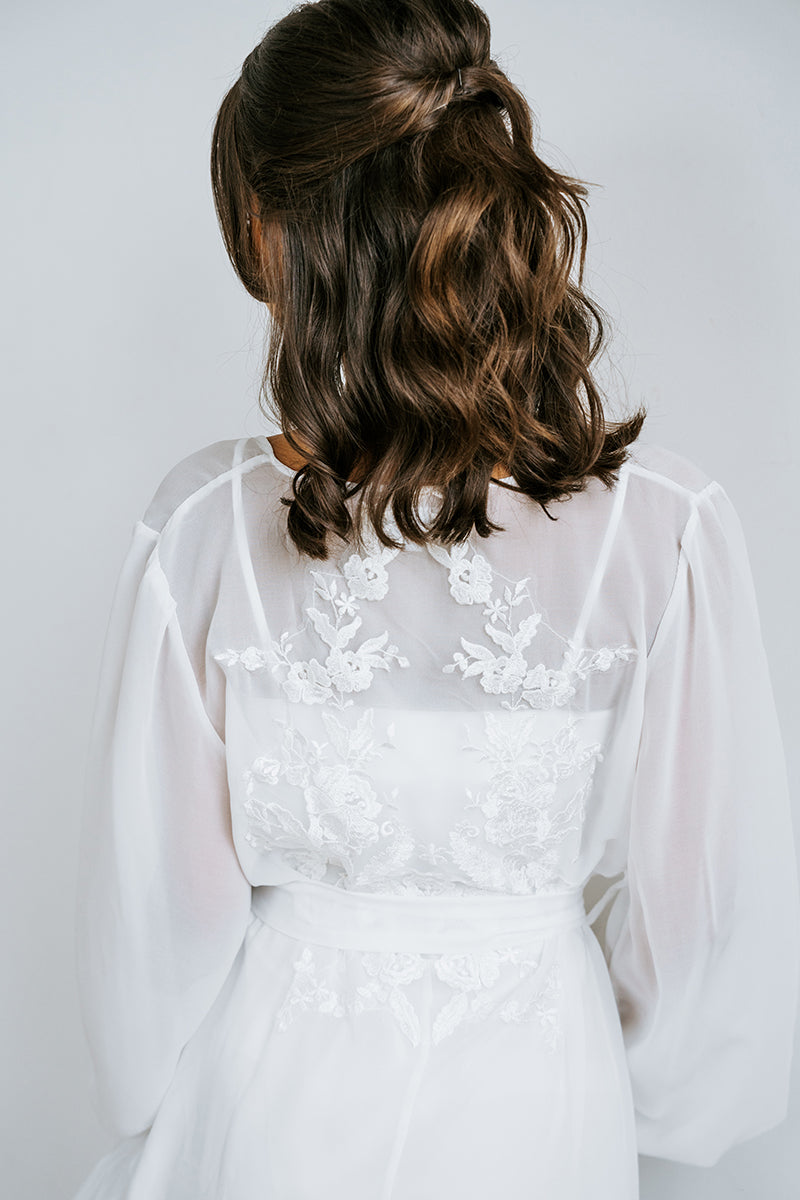 Bridal Robe | Getting Ready Robe | Long White Robe