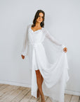 Bridal Robe | Getting Ready Robe | Long White Robe