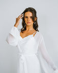 Bridal Robe | Getting Ready Robe | Long White Robe