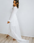 Bridal Robe | Getting Ready Robe | Long White Robe