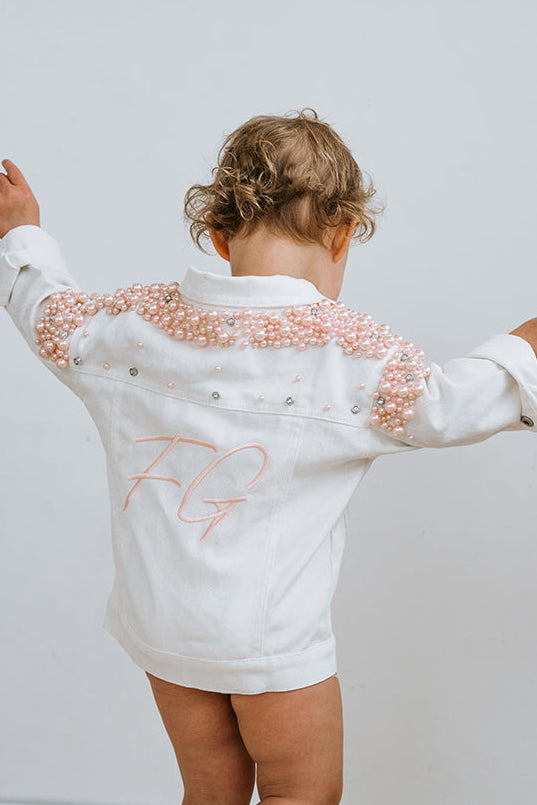 Personalised Kids Jacket | Customised Childrens Jacket | Kids Pearl jacket