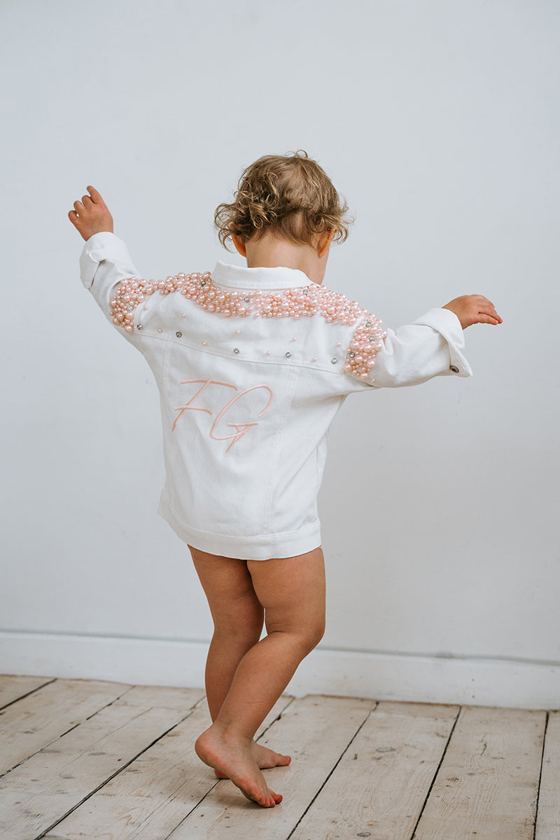 Personalised Kids Jacket | Customised Childrens Jacket | Kids Pearl jacket