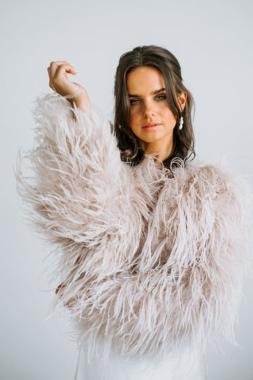 Bridal Jackets Feather | Wedding Day Jackets Fur | Bridal Jackets Australia