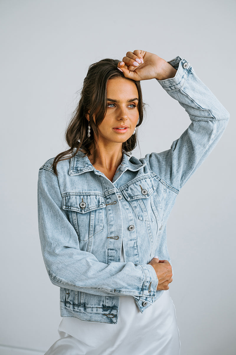 Personalised embroidered denim jacket store