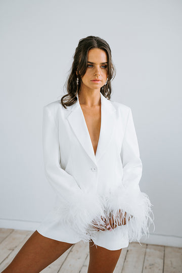 Bianca Feather Trim Blazer
