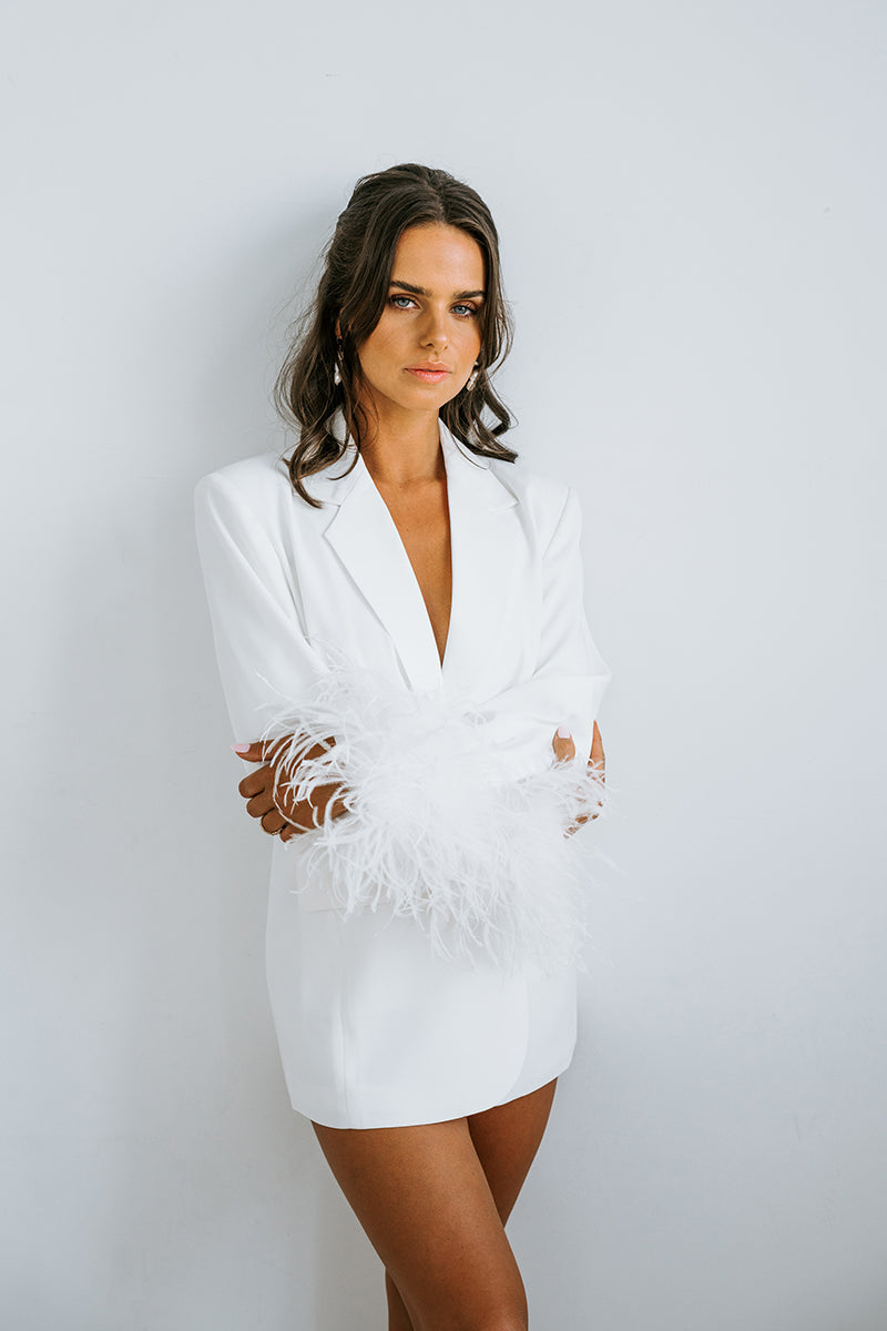 Bianca Feather Trim Blazer
