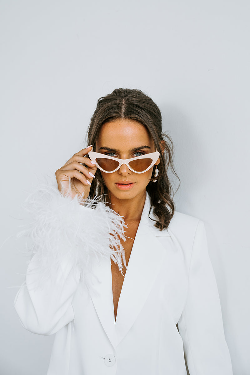 Bianca Feather Trim Blazer