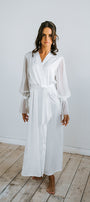 Pleated Sleeve Robe | Bridal Robe | Bridal Robes Australia