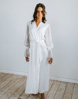 Pleated Sleeve Robe | Bridal Robe | Bridal Robes Australia