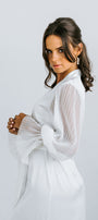 Pleated Sleeve Robe | Bridal Robe | Bridal Robes Australia