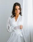 Pleated Sleeve Robe | Bridal Robe | Bridal Robes Australia